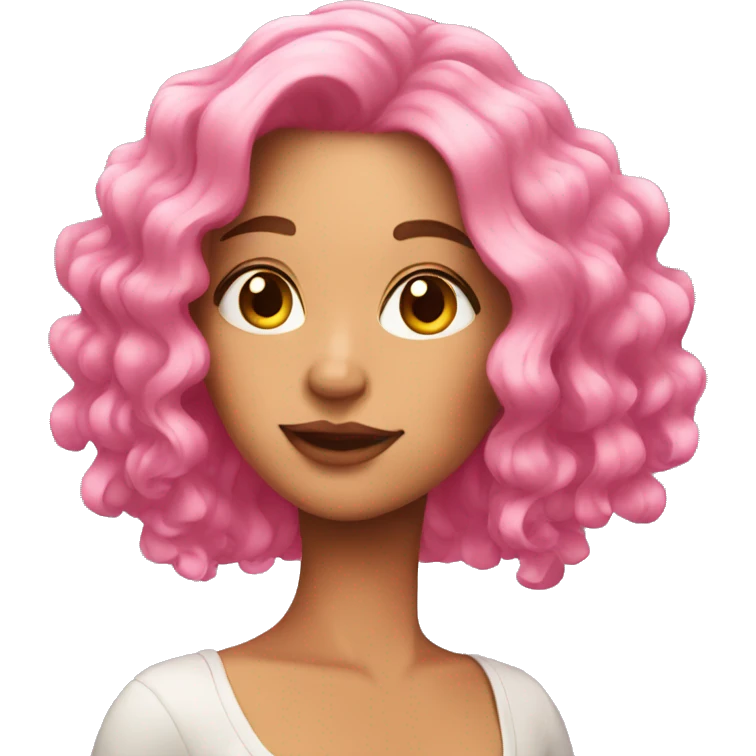 Latin siren, pink hair emoji