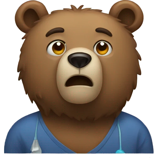 sick bear emoji