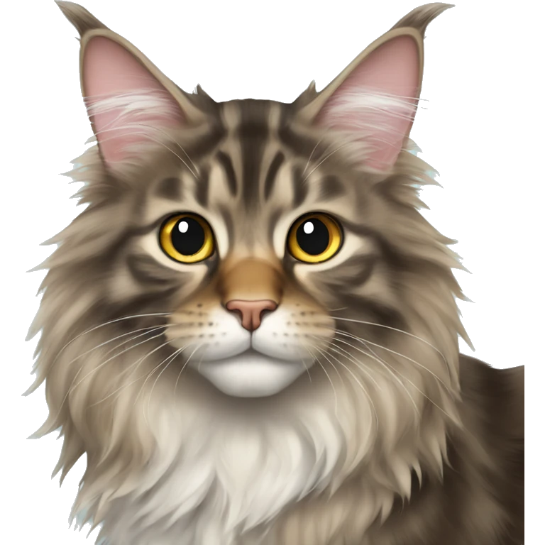 Pretty Maine coon cat emoji
