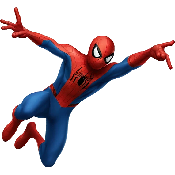 Spider-Man flying mid air emoji