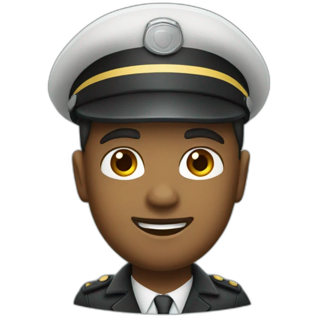 white train conductor emoji