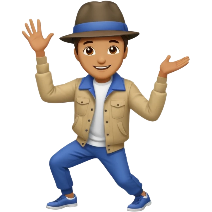 Man doing the metro an dance emoji