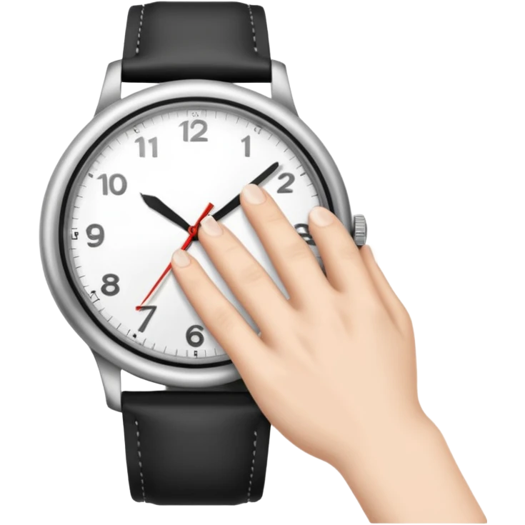 A hand with a watch emoji
