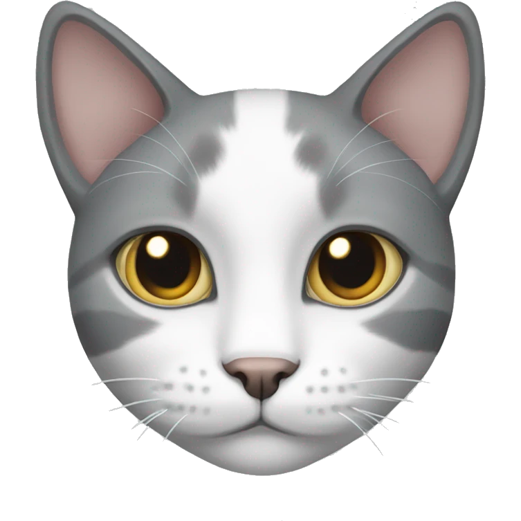 grey and white cat  emoji