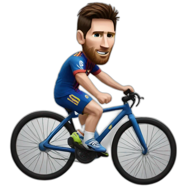 messi sur un velo emoji