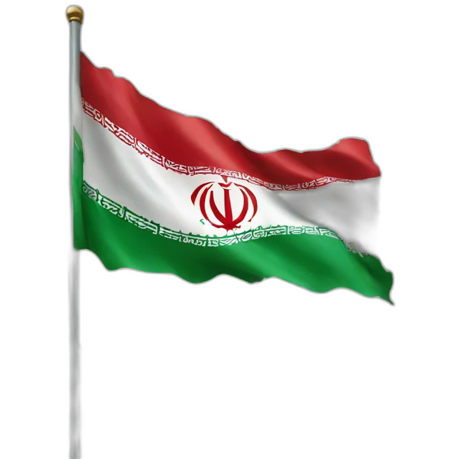 Iranian flag destroyed by israel flag emoji
