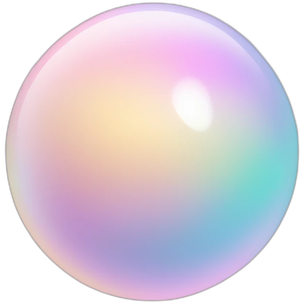 Pastel gradient hue iridescent orb emoji