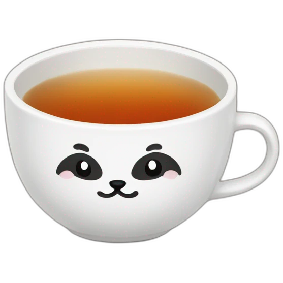 tea in panda cup emoji