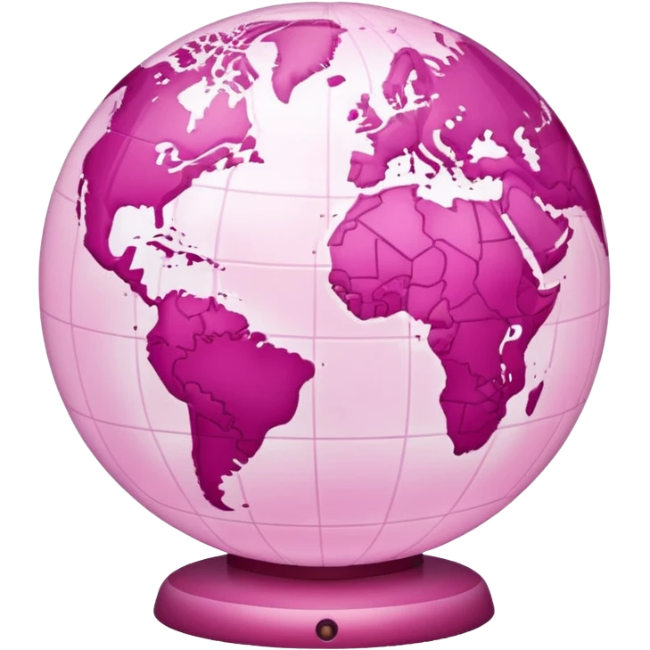 mix light pink dark pink and white girly internet globe emoji