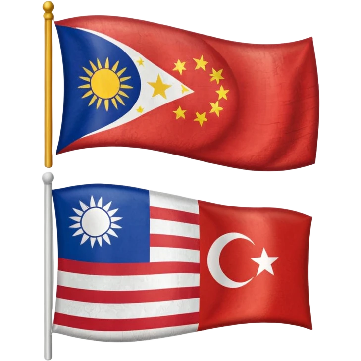 Emoji of half flag of philippines and turkey emoji