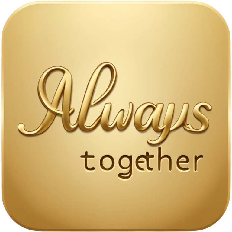 Love, Words "Always Together" emoji