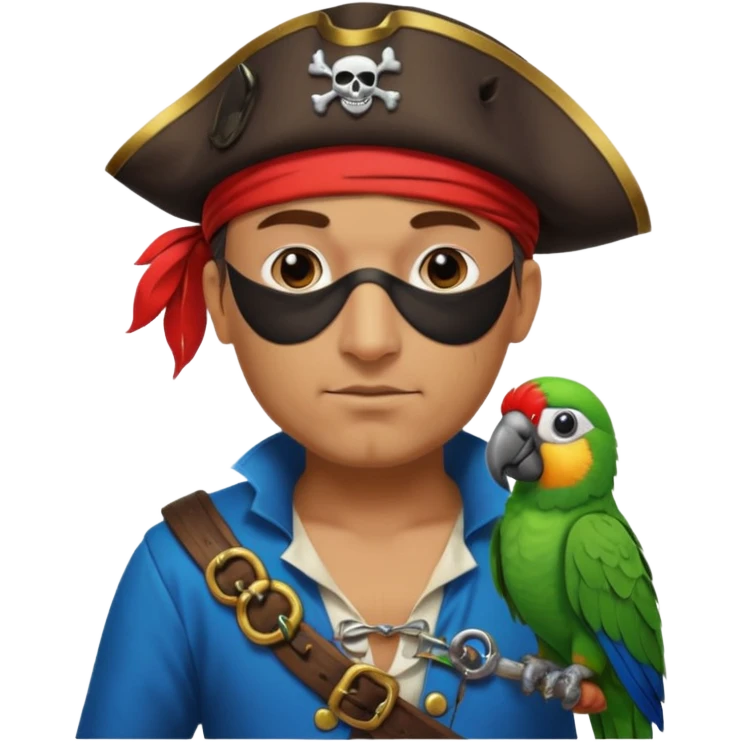 pirate and parrot emoji