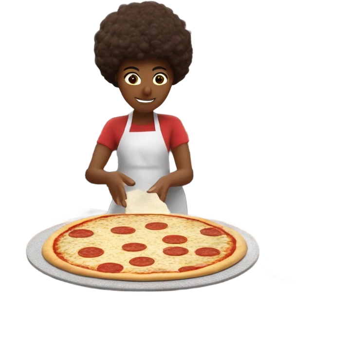 Making a pizza emoji