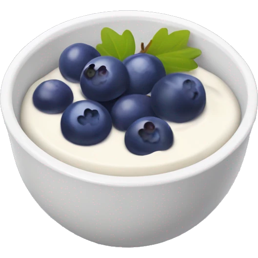 yoghurt bowl with grapes and blueberries emoji