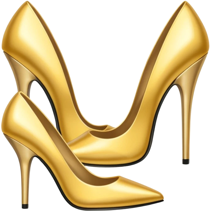 a pair of gold stilettos emoji