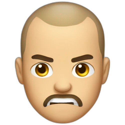 buzz cut angry emoji