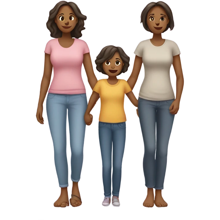 two mothers and their child emoji