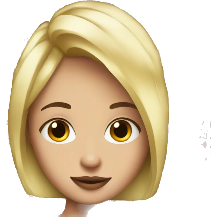 Blonde girl with coke emoji