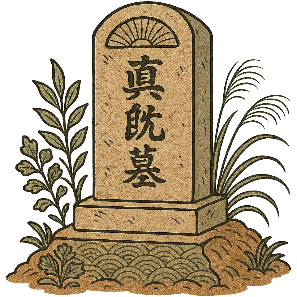 ukiyo-e style grave emoji