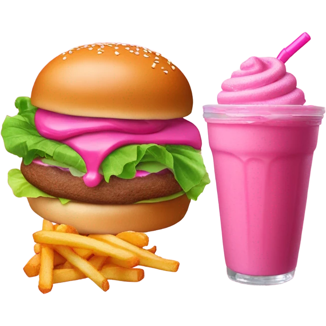 Pink fast food emoji