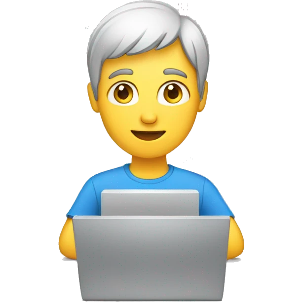 person using computer emoji