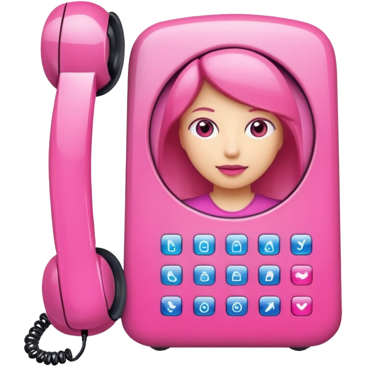 pink phone contacts emoji