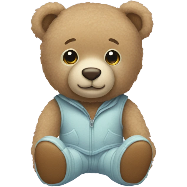 A pastel teddy bear wearing uggs emoji