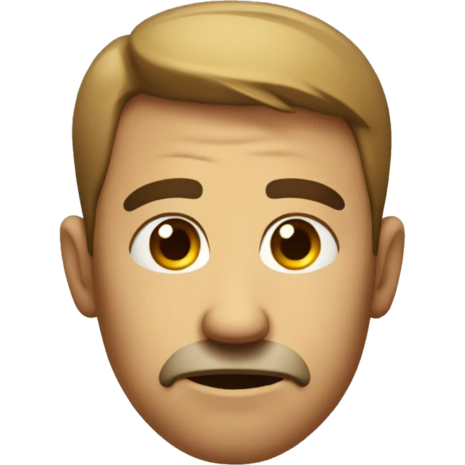 Concerned face with a smirk emoji
