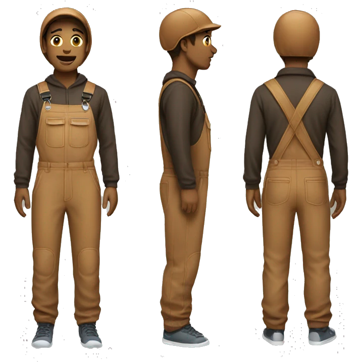 Brown sport overall emoji