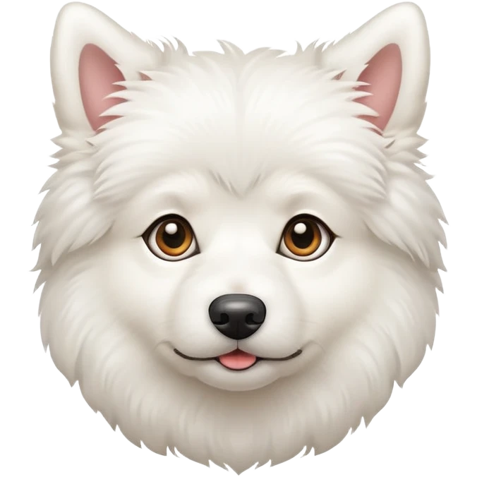 Cute white dog emoji