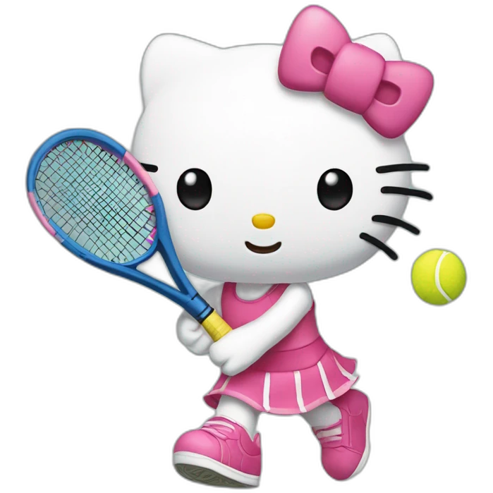 Hello kitty tennis emoji