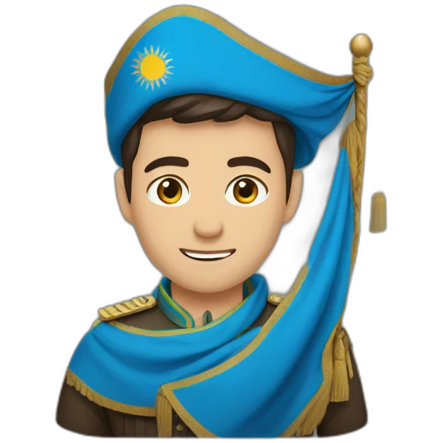 A man with uzbekistan flag🇺🇿 emoji