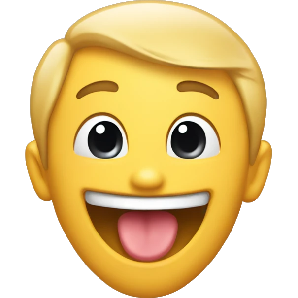 smiling and biting tongue emoji emoji