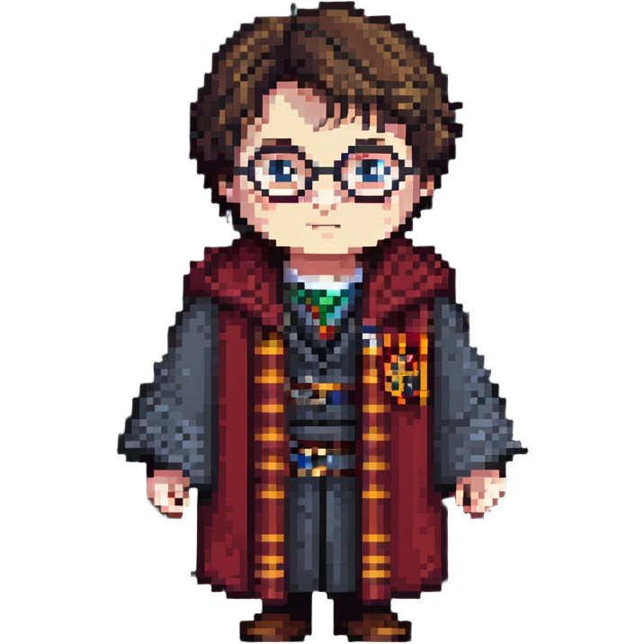 Harry Potter in Hogwarts robe emoji