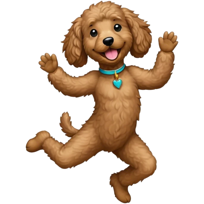 Black Golden Doodle Happy Dance emoji