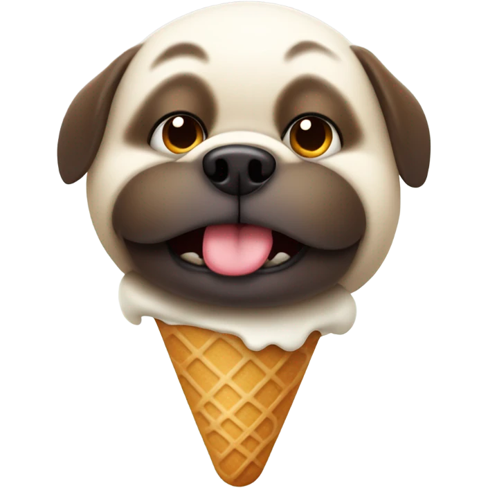 fat dog ice scream emoji