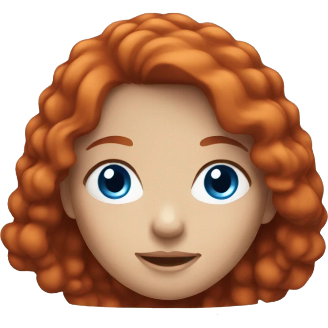 Red head girl with blue eyes emoji