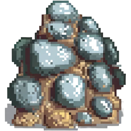 simple blocky rock emoji
