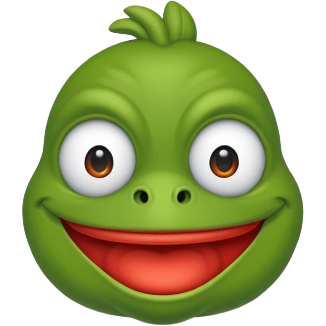 Ein Pepe emoji mit großen Muskeln  emoji