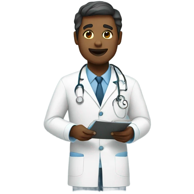 Doctor doing a physical. emoji