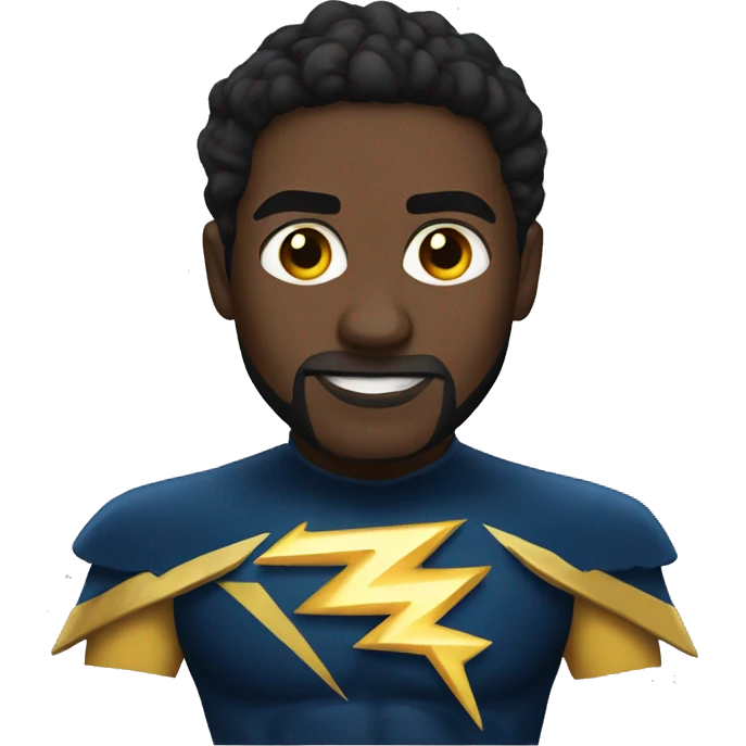 Black lightning emoji
