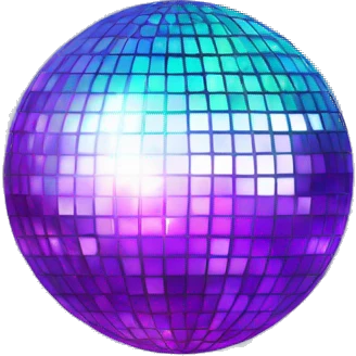 Iridescent disco ball emoji