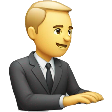 Professionnel, with mac,typing emoji