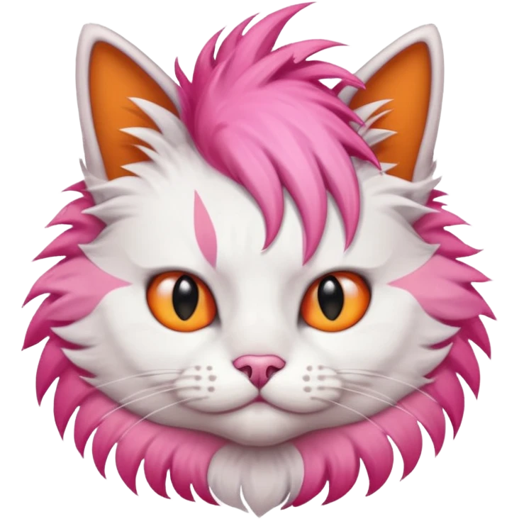 cat with pink mohawk emoji