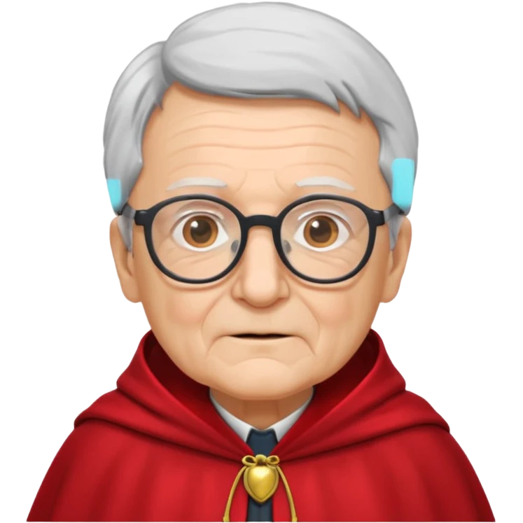 red clothed old person with eyeglass emoji
