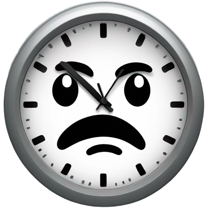 Sad office worker clock emoji