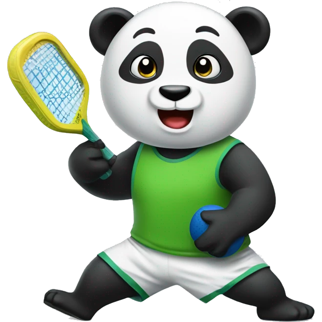 Panda playing pickleball  emoji