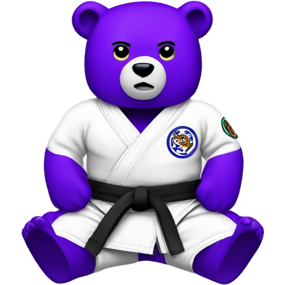 Jiu jitsu Bear purple  emoji
