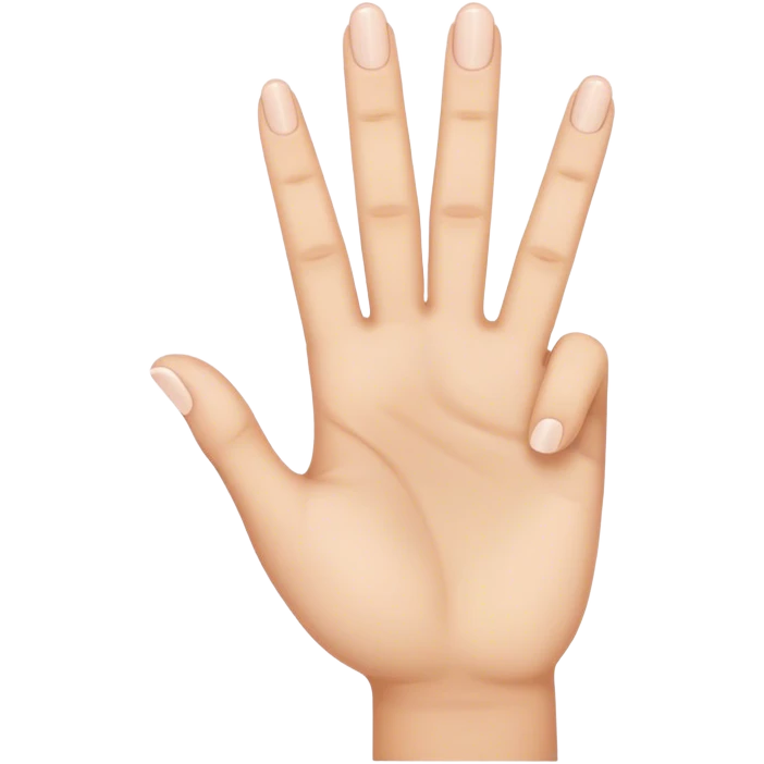 Hand with three fingers raised emoji