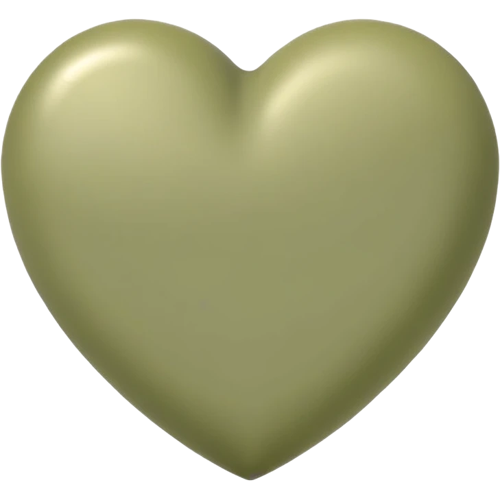 Pale olive heart  emoji